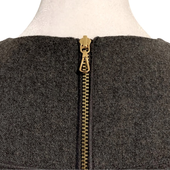 Magaschoni | NWOT Sleeveless Midi Sheath Dress in Charcoal Gray Size 2 - Picture 5 of 16